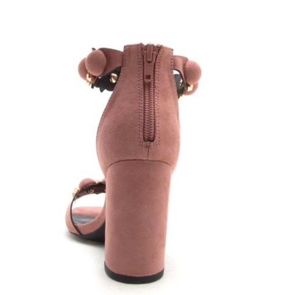 Mauve Blush Studded Embellished Platform Sandal - Picture 8 of 8